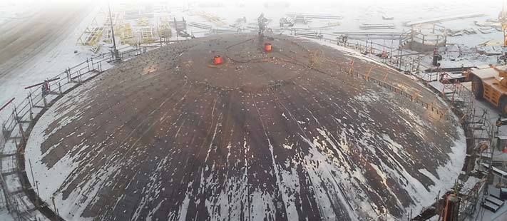 Self Supporting Umbrella Roof at Grade