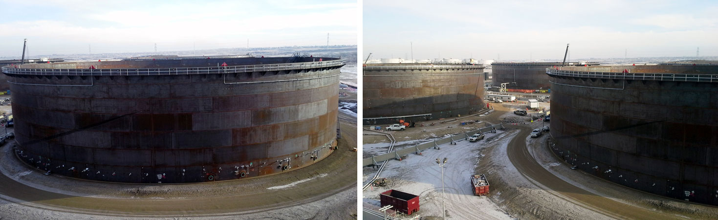 large-271-foot-diameter-api-650-open-top-floating-EFR-roof-tank-5-tank-epc-expansion-project-split