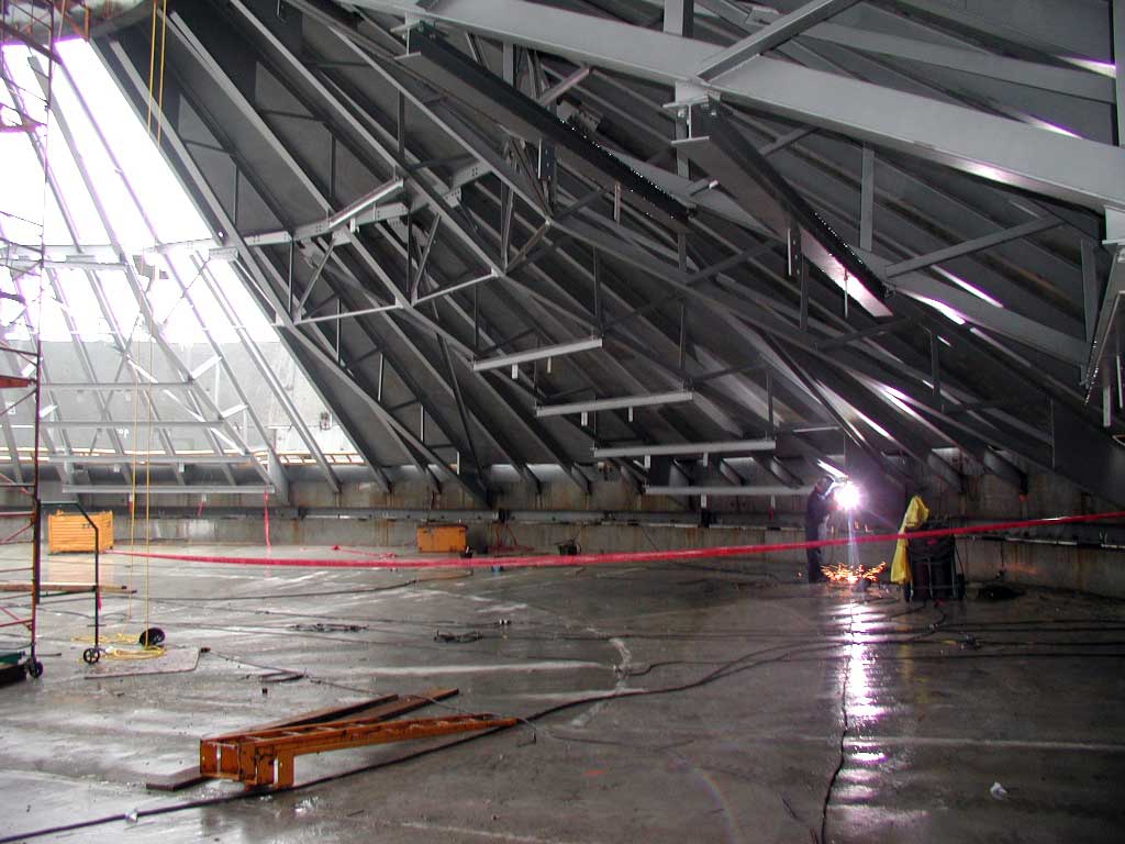 Interior View of Structurally Supported Cone Roof Silo