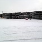 Yard Storage of Several Carbon Steel Pontoons for a Large Diameter Internal Floating Roof.