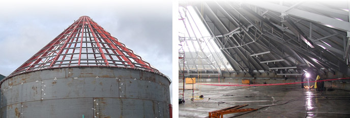 Structurally Supported Cone Roof