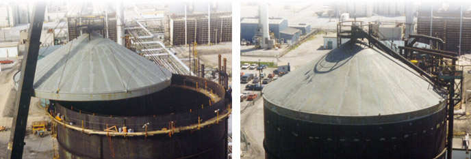 Internally Stiffened Cone Roof