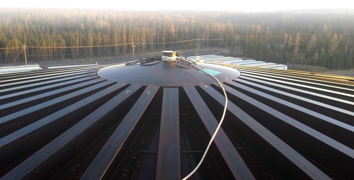 Self-Supporting Stiffened Cone Roof Tank