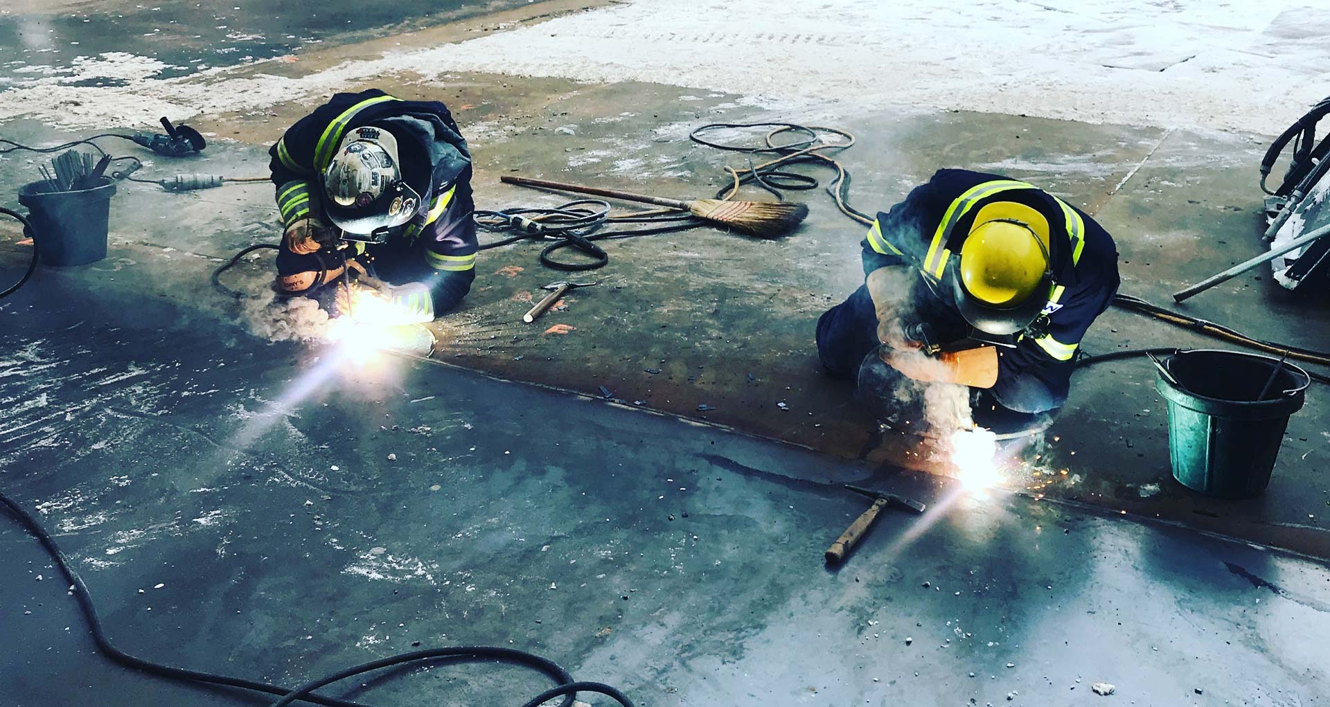 TIW Iron Workers do Quality Tank Welding under Skilled Supervision