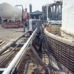 160' x 52' High API 620 APP R, Secondary Containment Wall, Civil & Mechanical Work