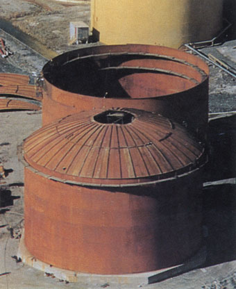 API 650 Acid Tanks with Self Supported Stiffened Umbrella Roofs