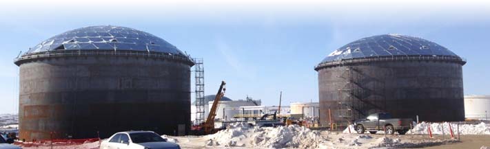 Geodesic Dome Roof Tanks
